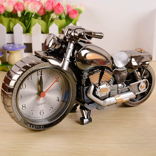 Motorcycle-Shaped Analog Alarm Clock