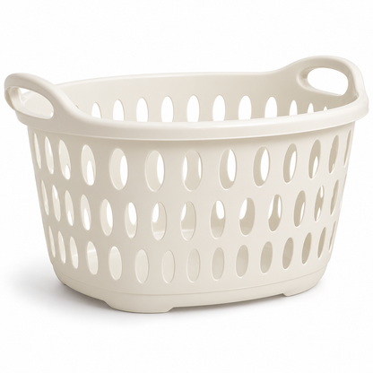 Ventilated Plastic Laundry Hamper with Carry Handles