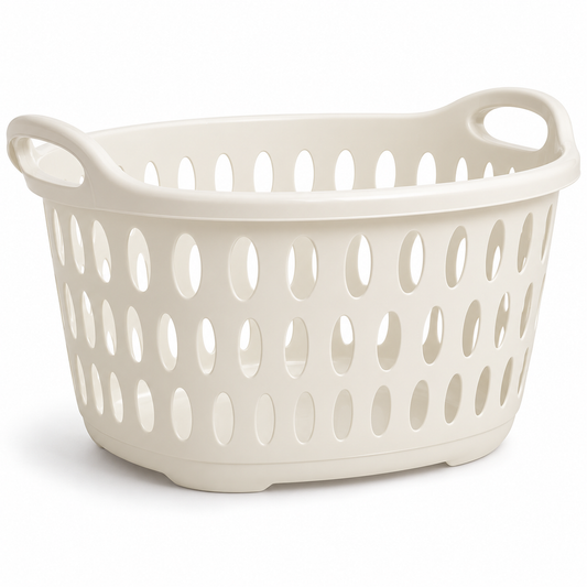 Ventilated Plastic Laundry Hamper with Carry Handles