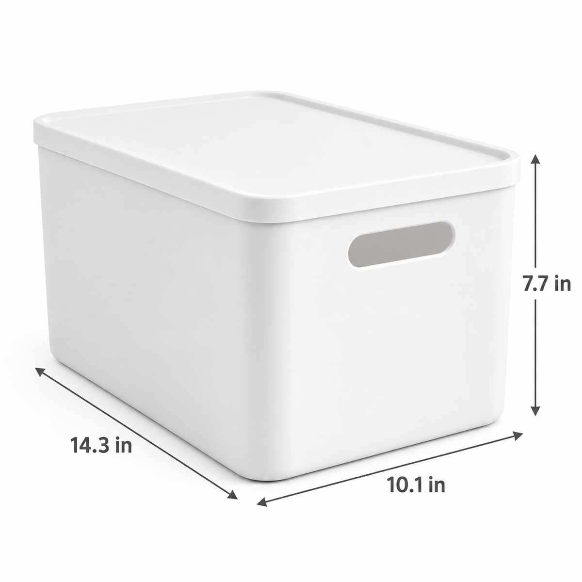 Lidded Plastic Storage Box for Home Organization